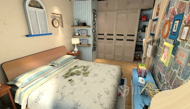 90.78㎡/三室一廳兩衛(wèi)/混搭