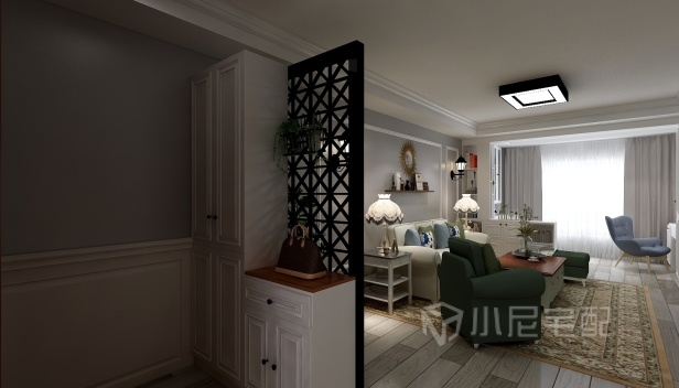 110㎡/兩室兩廳一衛(wèi)/美式