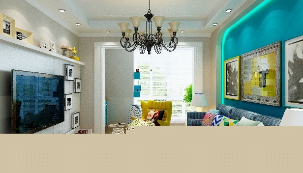 86.7㎡/三室兩廳兩衛(wèi)/地中海