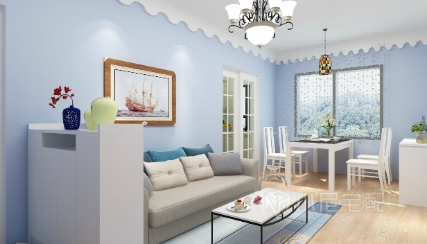 88㎡/兩室兩廳一衛(wèi)/地中海